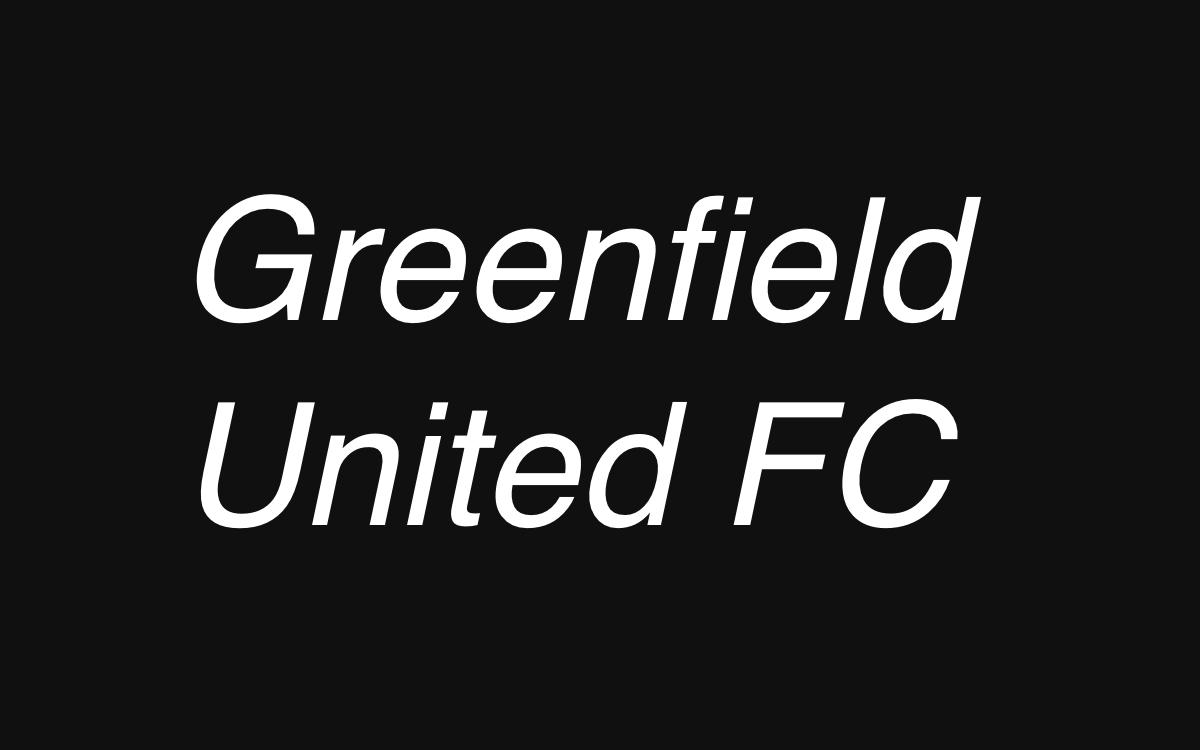 Greenfield United FC Project